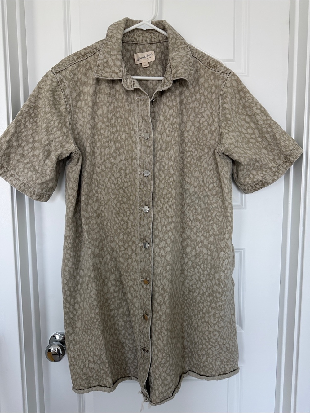 Universal Thread Beige Animal-Print Mini Dress
